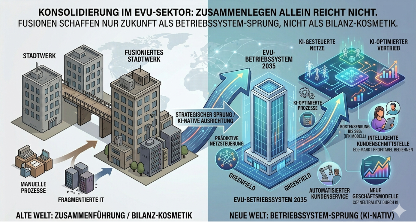 Konsolidierung im EVU Sektor: Alte vs. Neue Welt.